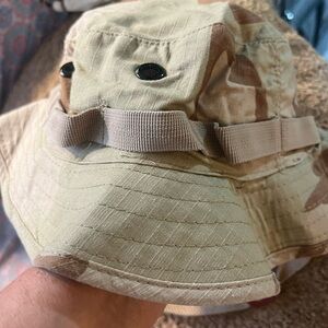 Military Desert Camo Boonie Hat - Tan size small